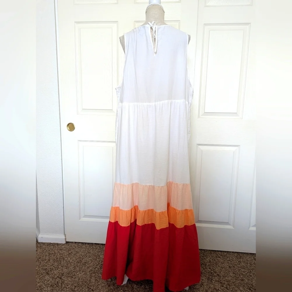 Ava & Viv Colorblock Tiered Maxi Dress - Picture 6 of 9